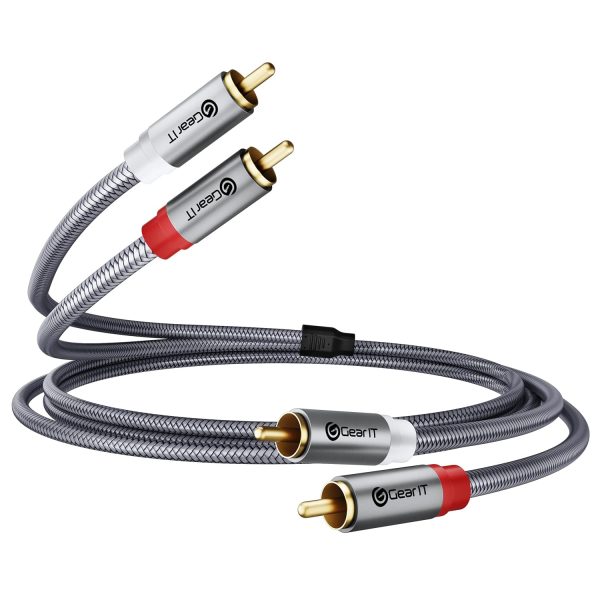 GEARit RCA Cables Gray 15 Feet-0