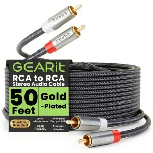 GEARit RCA Cables Gray 15 Feet-0