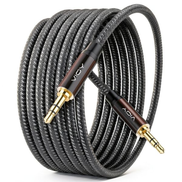VIOY 3.5mm Male to Male Aux Cable Braided 20FT-0