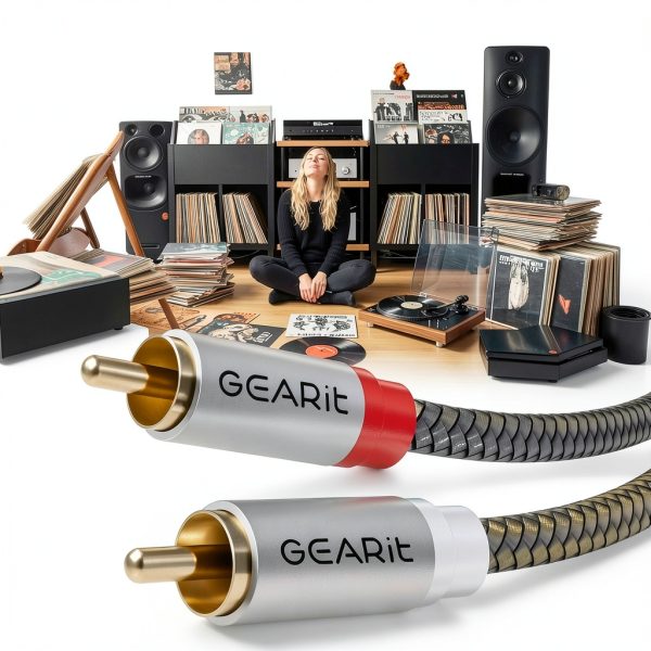 GEARit RCA Cables Gray 15 Feet-1