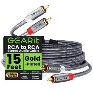 Gearit RCA Cables Gray 15 Feet-0