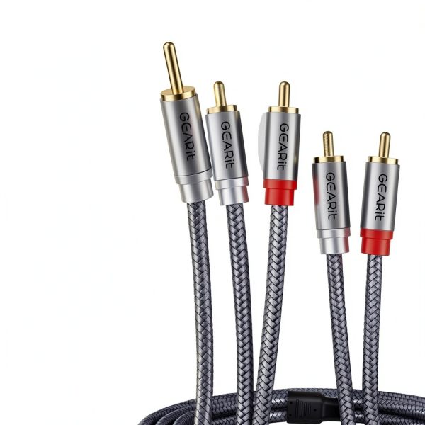 GEARit RCA Cables Gray 15 Feet-3
