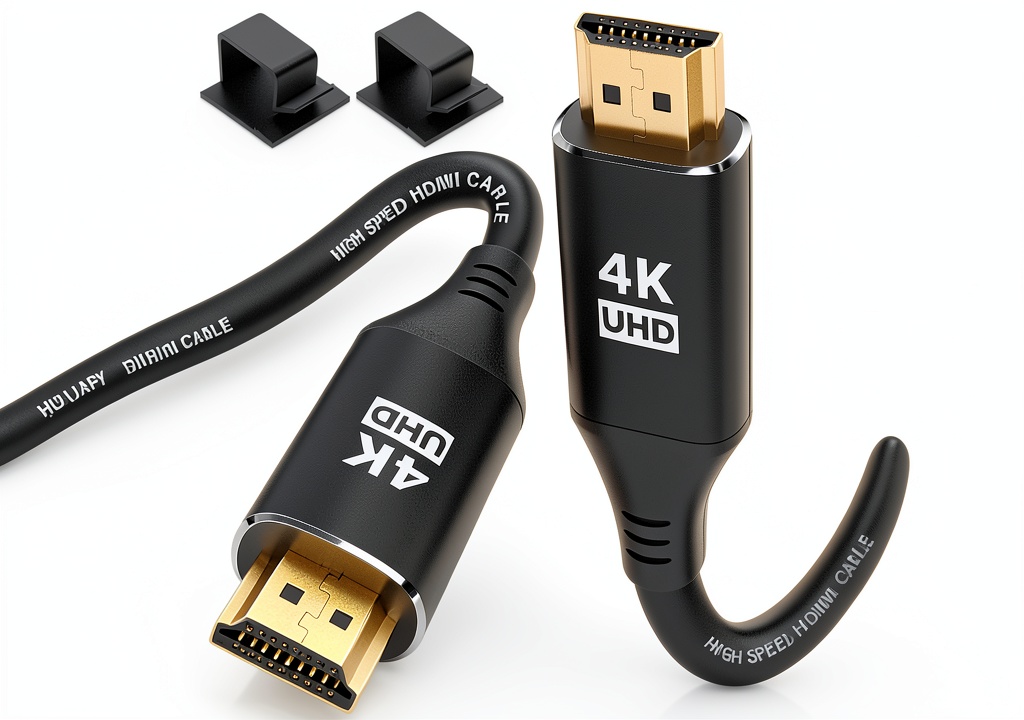 KELink HDMI cable connected to a laptop and monitor