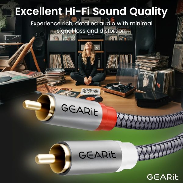 GEARit RCA Cables Gray 15 Feet-1