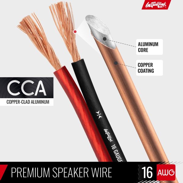Install Link Speaker Wire 16 Gauge Copper Clad Aluminum-6