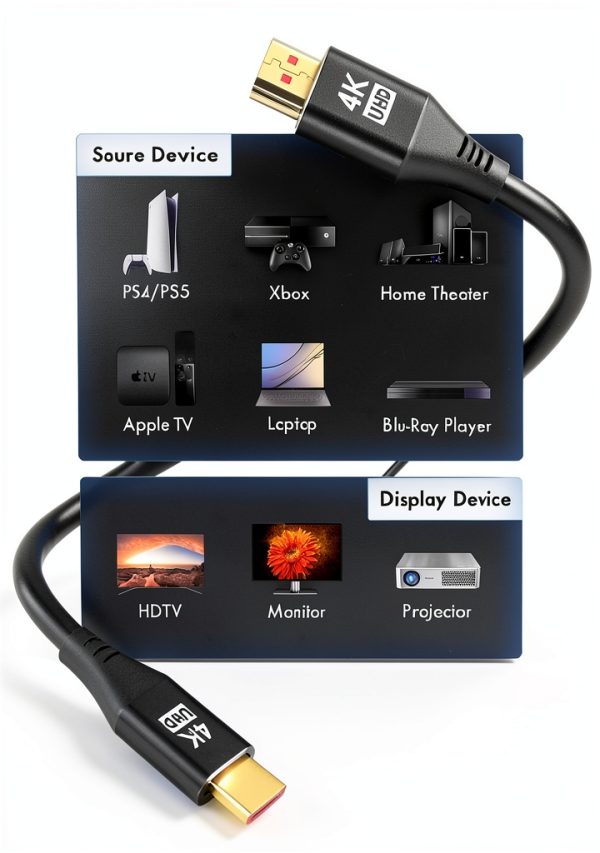 KELink 4K HDMI Cable High Speed 25ft Black-4