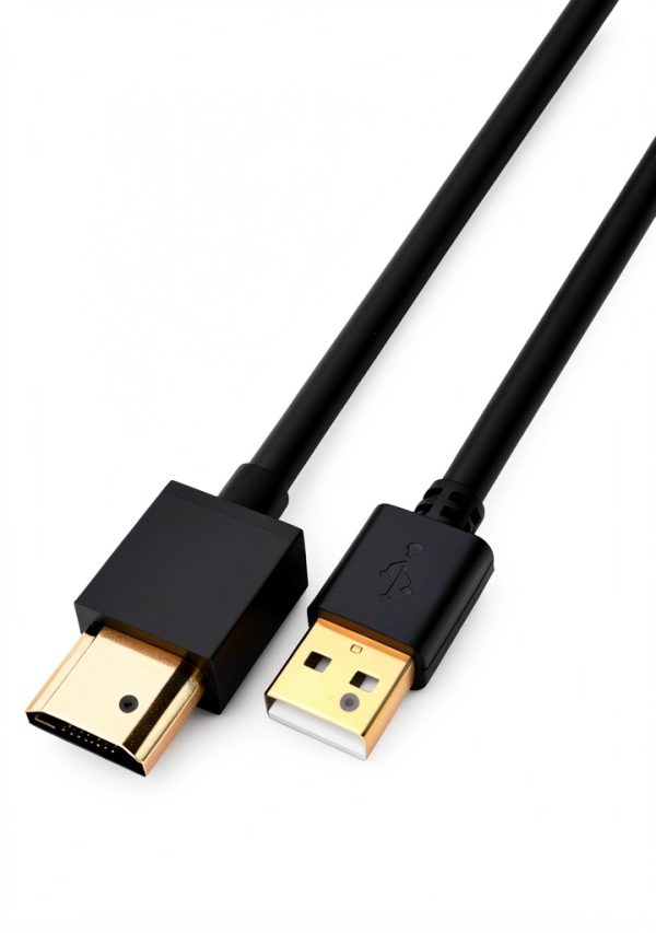 FAWETTY USB to HDMI Cable Black Aluminum 3ft-2
