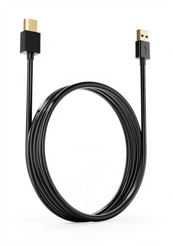 FAWETTY USB to HDMI Cable Black Aluminum 3ft-1
