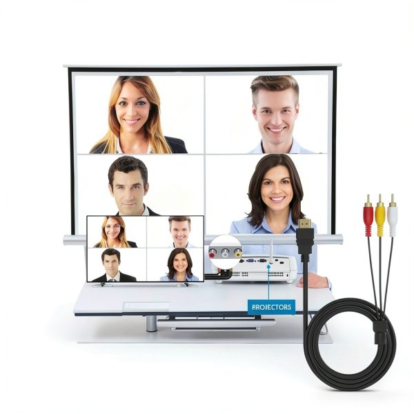 HDMI to RCA Cable Enetf Gold Plated Adapter-5