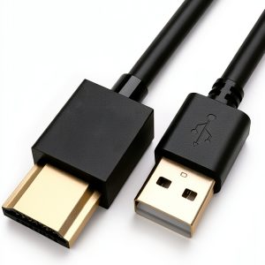 FAWETTY USB to HDMI Cable Black Aluminum 3ft-0