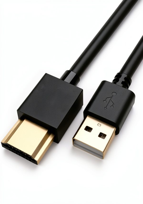 FAWETTY USB to HDMI Cable Black Aluminum 3ft-0