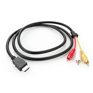HDMI to RCA Cable Enetf Gold Plated Adapter-0
