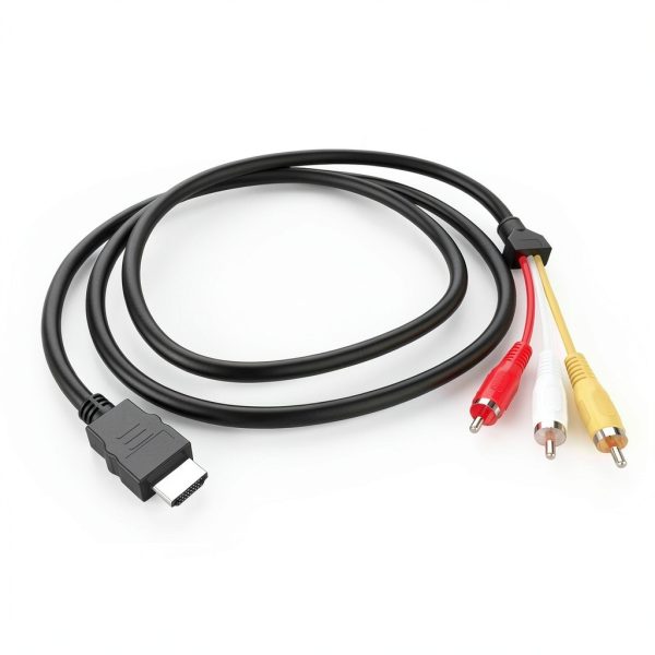 HDMI to RCA Cable Enetf Gold Plated Adapter-0