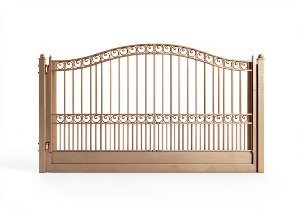 ALEKO 12x6 feet Paris Single Swing Driveway Gate, Anti-Rust Galvanized Steel Security Fence Barrier - DG12PARSSW-6