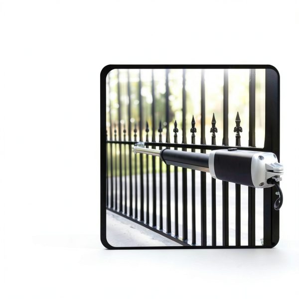 ALEKO 14x6 feet London Dual Swing Driveway Gate with Automatic Opener, Galvanized Steel Security Fence Gate-2