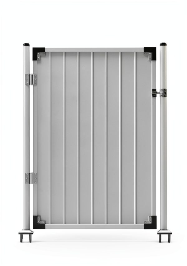 Black Steel Anti-Rust Fence Gate XCEL 4ft x 5ft Easy Install 3‑Rail-3