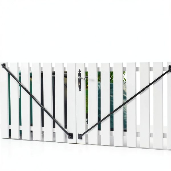 Telescopic Gate Brace 6' Adjustable 47-71" Black Steel Kit MorningRo-5