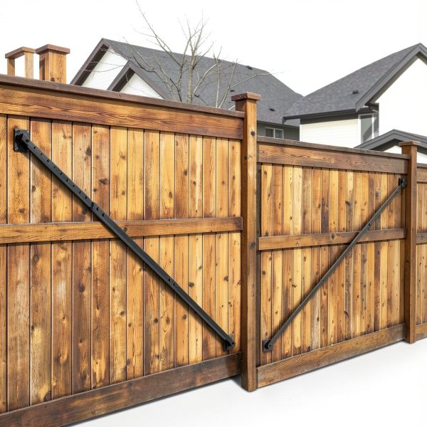 Telescopic Gate Brace 6' Adjustable 47-71" Black Steel Kit MorningRo-4