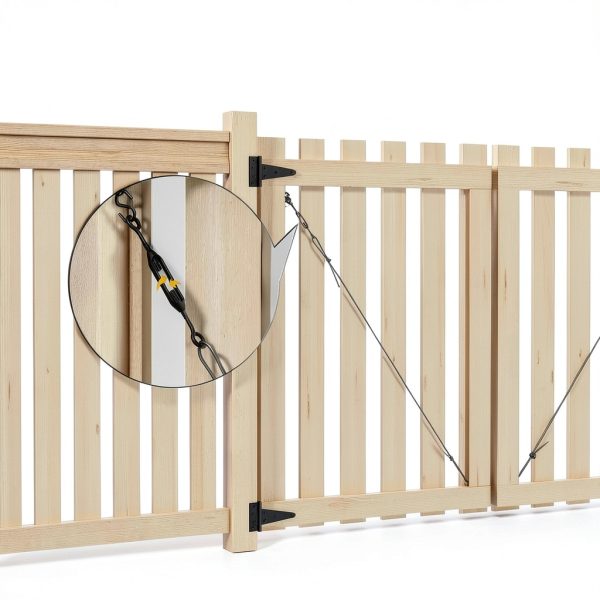 Anti Sag Gate Kit DURIGID Steel for Wooden Fence Black 2-Pack-1