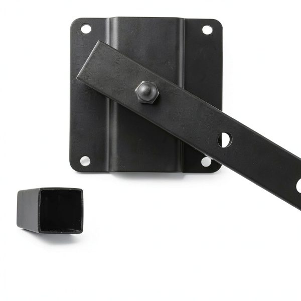 Telescopic Gate Brace 6' Adjustable 47-71" Black Steel Kit MorningRo-3