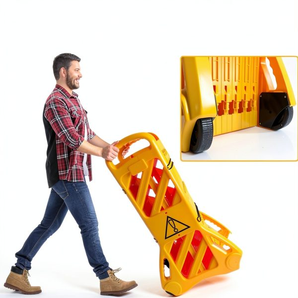 Portable Driveway Fence 13FT ZUVELLO Expandable Safety Barrier-5