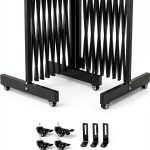 Industrial Expandable Barricade 23FT Black by POSTYBAY Folding Gate-0