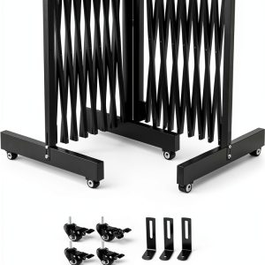 Industrial Expandable Barricade 23FT Black by POSTYBAY Folding Gate-0