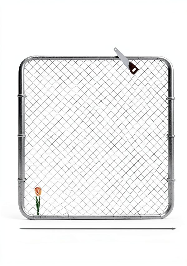 Adjustable Chain Link Fence Gate Kit,Rust-Resistant Galvanized Garden Gate for Outside,Durable Outdoor Gate for Garden Fence, Pathways, Yards, and Driveways, 26"-72" Wide x 5' High-3