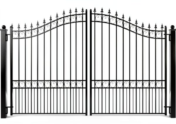 ALEKO 14x6 feet London Dual Swing Driveway Gate with Automatic Opener, Galvanized Steel Security Fence Gate-7