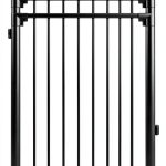 XCEL Black Steel Anti-Rust Fence Gate 4ft W x 5ft H Sharp End Pickets-0