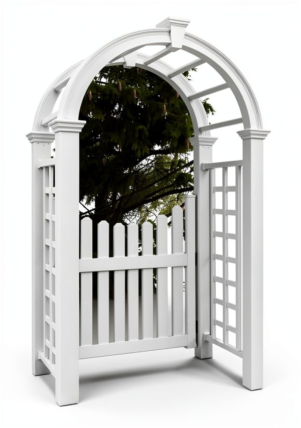 Vinyl Cottage Picket Gate 48.5" Wide by Vita Durable BPA-Free Vinyl-1