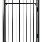 Black Steel Anti-Rust Fence Gate XCEL 4ft x 5ft Easy Install 3‑Rail-0
