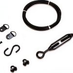 Anti Sag Gate Kit Dreamxiang Stainless Steel Fence Support Cable Black-0