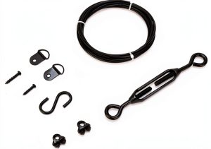 Anti Sag Gate Kit Dreamxiang Stainless Steel Fence Support Cable Black-0