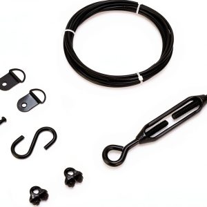 Anti Sag Gate Kit Dreamxiang Stainless Steel Fence Support Cable Black-0