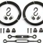 Anti Sag Gate Kit DURIGID Steel for Wooden Fence Black 2-Pack-0