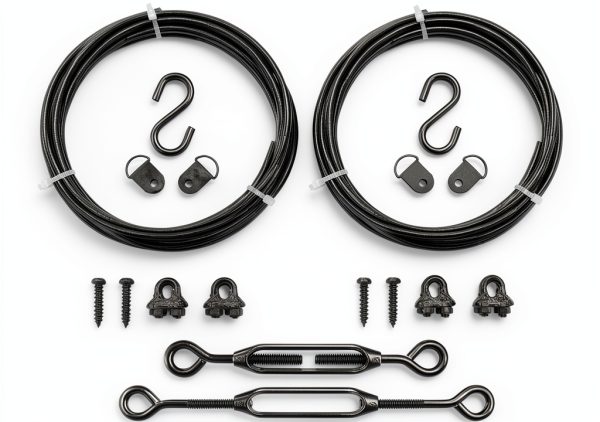 Anti Sag Gate Kit DURIGID Steel for Wooden Fence Black 2-Pack-0