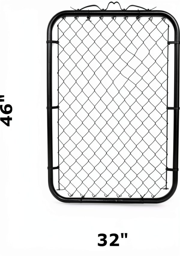 Black Coated Chain Link Walking Fence Gate 48" x 32" by MTB Supply-2