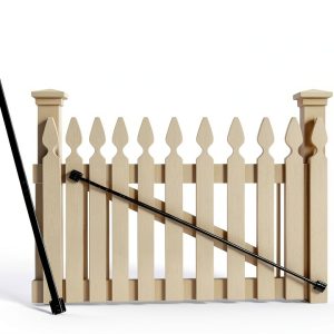 Telescopic Gate Brace 6' Adjustable 47-71" Black Steel Kit MorningRo-0