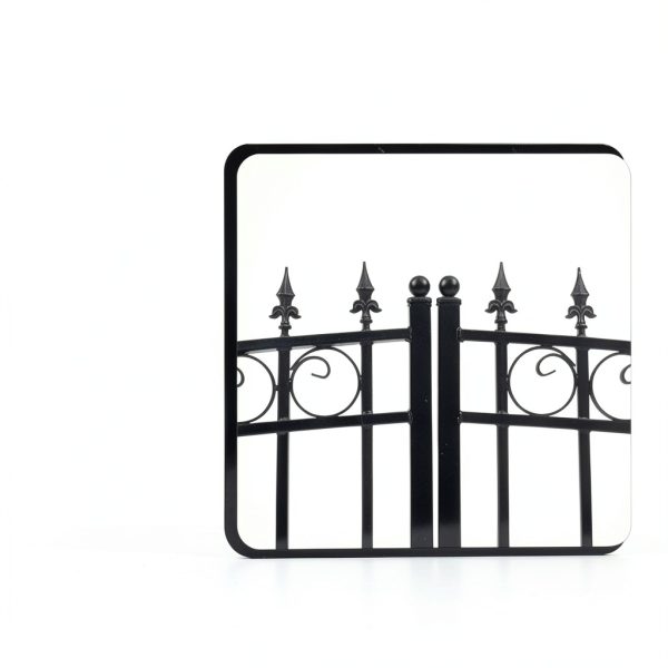 ALEKO 14x6 feet London Dual Swing Driveway Gate with Automatic Opener, Galvanized Steel Security Fence Gate-3