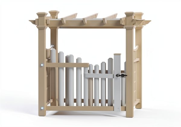 Vinyl Cottage Picket Gate 48.5" Wide by Vita Durable BPA-Free Vinyl-2