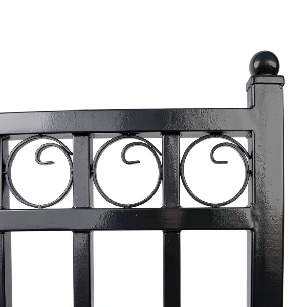 ALEKO 12x6 feet Paris Single Swing Driveway Gate, Anti-Rust Galvanized Steel Security Fence Barrier - DG12PARSSW-1