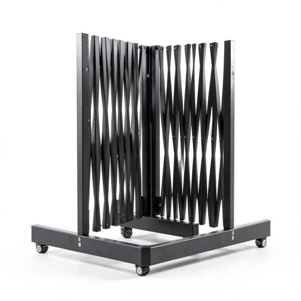 Industrial Expandable Barricade 23FT Black by POSTYBAY Folding Gate-2