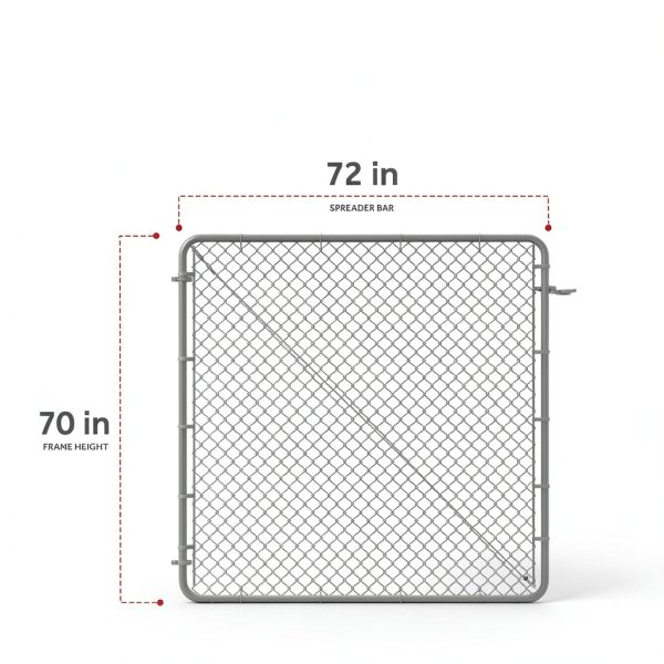 Adjust-A-Gate Chain Link Fence Gate Kit - Steel, 24-72" Silver-1