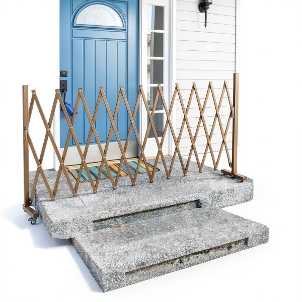 Aluminum Expandable Garden Fence TECSPACE Gate Casters 130×15×41 in-7