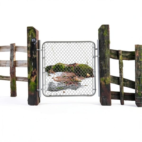 Adjust-A-Gate Chain Link Fence Gate Kit - Steel, 24-72" Silver-6