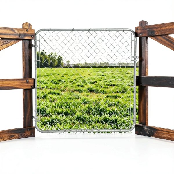 Adjust-A-Gate Chain Link Fence Gate Kit - Steel, 24-72" Silver-5