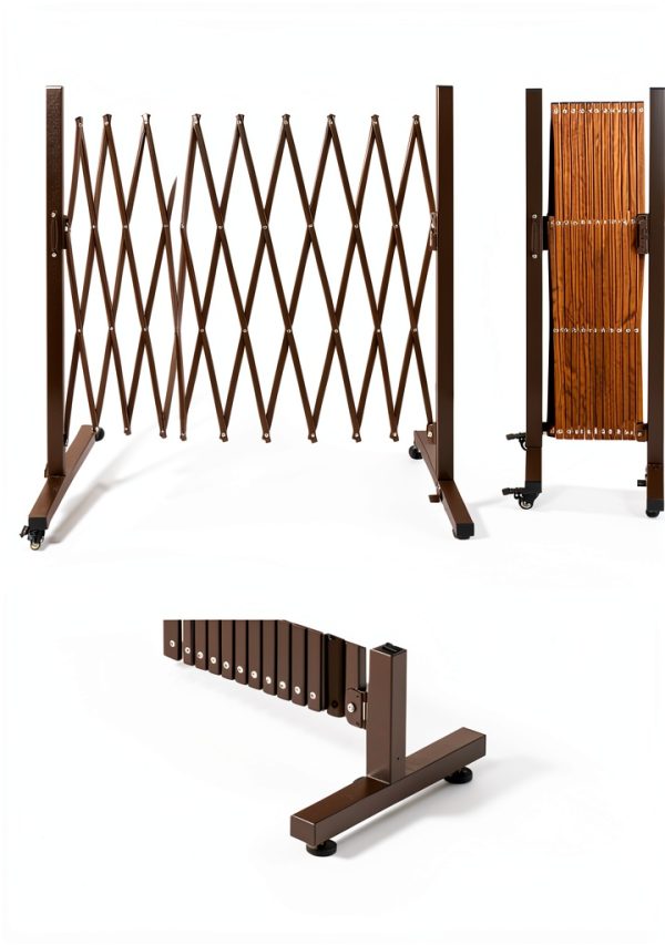 Aluminum Expandable Garden Fence TECSPACE Gate Casters 130×15×41 in-1