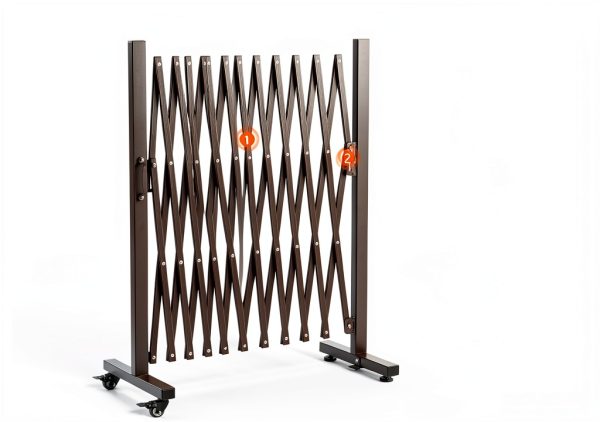 Aluminum Expandable Garden Fence TECSPACE Gate Casters 130×15×41 in-2