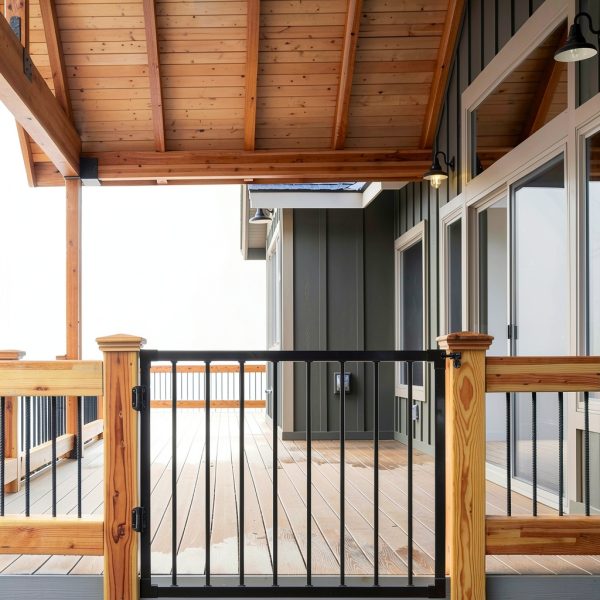 Deck Fence Gate Outdoor SunCrafts Duty Steel 32H Adjustable up to 48-6